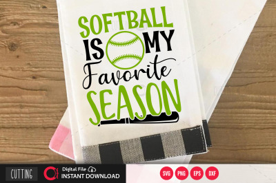 Softball Is My Favorite Season svg