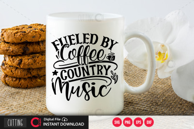 fueled by coffee and country music 1 svg