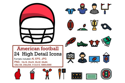 American Football Icon Set