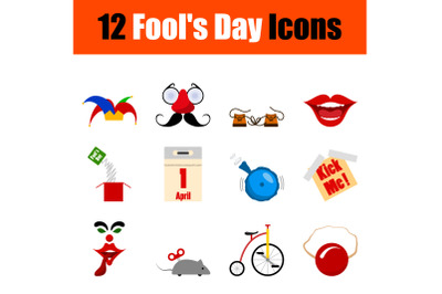 Fool&amp;&23;039;s Day Icon Set