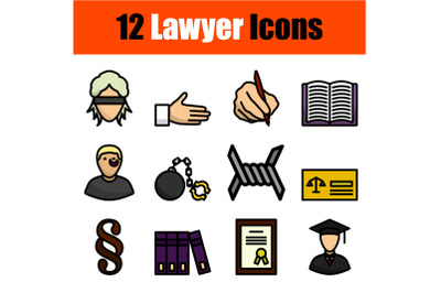 Lawyer Icon Set