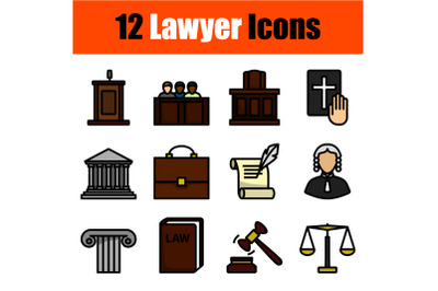 Lawyer Icon Set