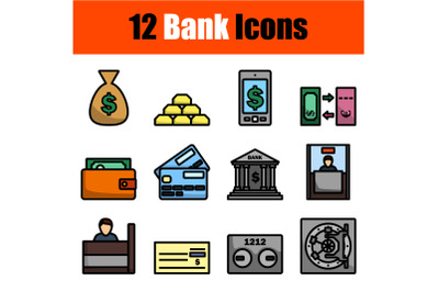 Bank Icon Set