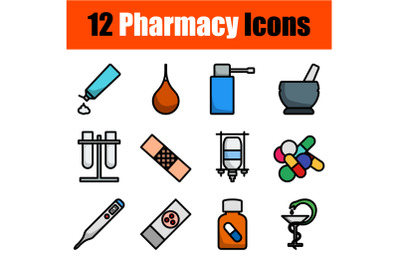 Pharmacy Icon Set