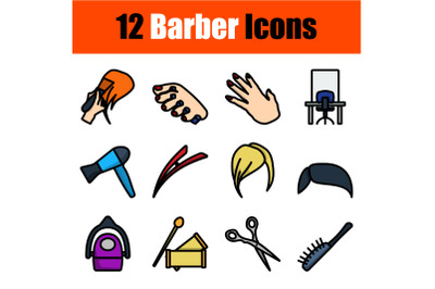 Barber Icon Set