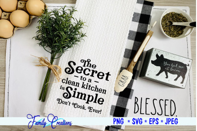 The Secret to a clean Kitchen is Simple Don&#039;t Cook Ever!