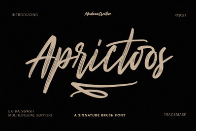 Aprictoos Signature Brush Font