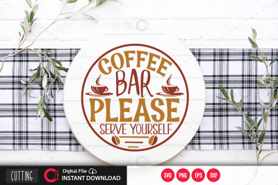 Coffee bar please serve yourself svg