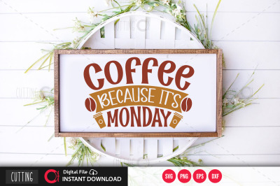 Coffee because its Monday svg