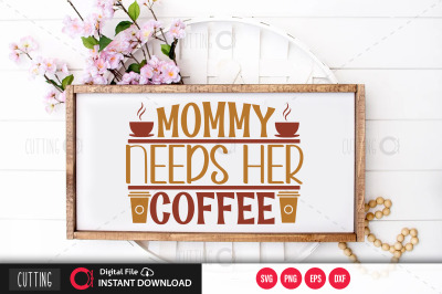 Mommy needs her coffee svg