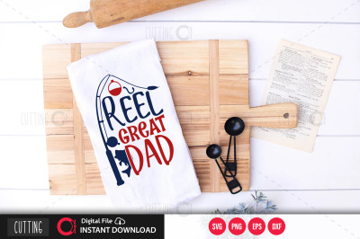 reel great dad svg