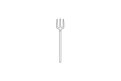 rural Pitchfork Grass outline Icon