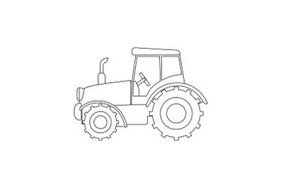 rural tractor outline Icon