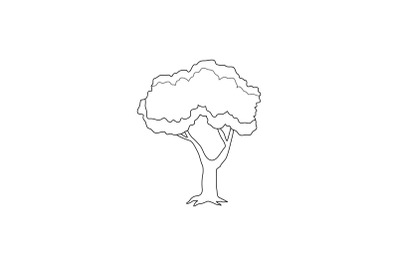 rural Tree outline Icon