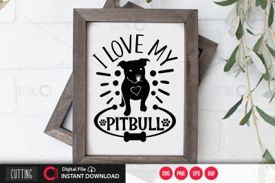 Download I Love My Pitbull 1 Svg By Designavo Thehungryjpeg Com