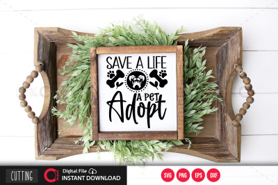 save a life Adopt a pet svg