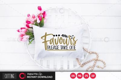 Favours  please take one svg