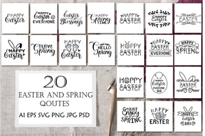 Easter SVG Bundle .Spring SVG Quotes . Easter Cut Files