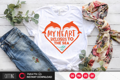 My heart belongs to the sea svg