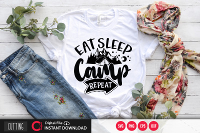 Eat Sleep Camp Repeat svg