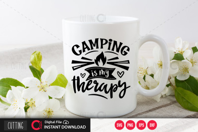 Camping is my therapy svg