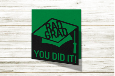 Rad Grad Layered Papercut Graduation Card | SVG | PNG | DXF | EPS