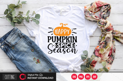 happy pumpkin spice season svg