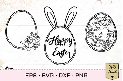 Happy Easter Eggs SVG