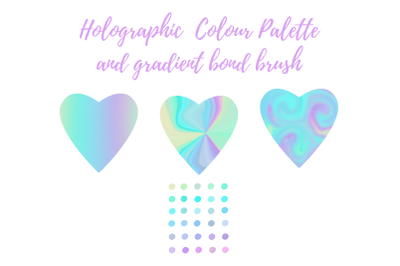 Procreate Holographic Colour Palette &amp; Gradient Bond Brush!