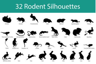 Rodent Silhouette Set