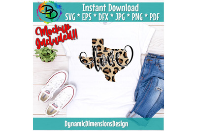 Love Texas svg, leopard Print, I love Texas svg, Texas state svg, SVG