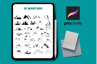 Mountains Procreate Stamps