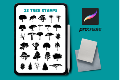 Trees Procreate Stamps