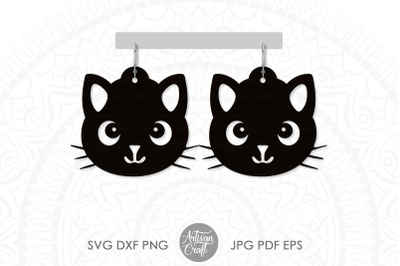 Cat earrings SVG&2C; cute cat earrings