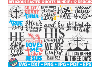 Religious Easter SVG Bundle | 12 designs