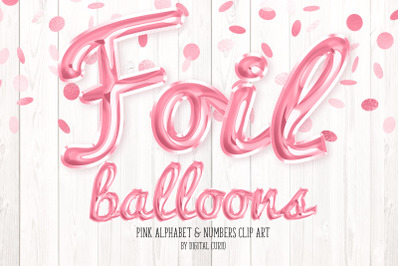 Pink Foil Balloon Script Alphabet