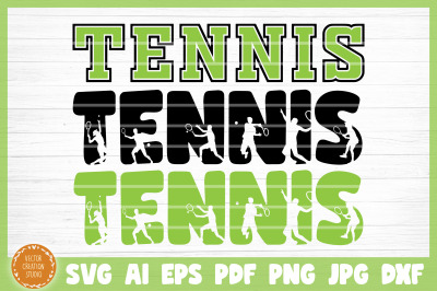 Tennis Word SVG Cut File