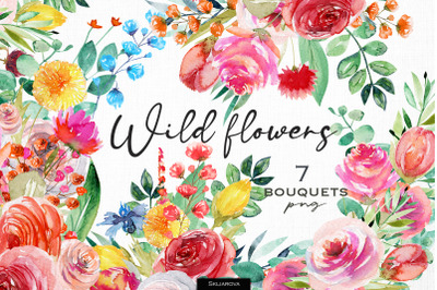 Wild flowers bouquets