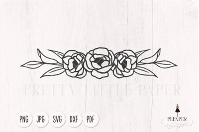 Flower border svg, flower svg, floral border svg