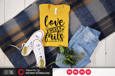 love never fails 1 corinthians 13 8 svg