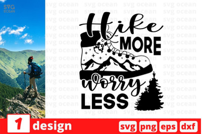 Hike more worry less SVG Cut File