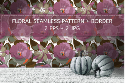 Floral pattern + floral border