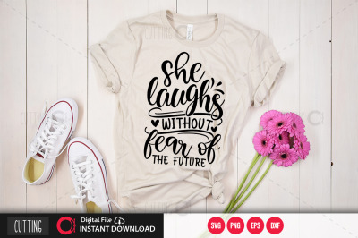 she laughts without fear of the future svg