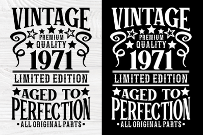 50th Birthday Svg, Aged to Perfection, Vintage Svg