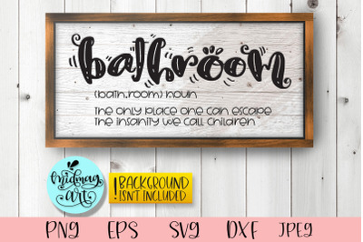 Bathroom definition sign svg, bathoom sign svg