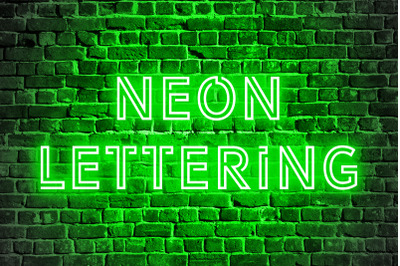 Green Neon Light Alphabet PNG Clipart