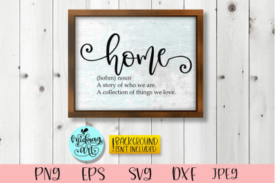 Home definition sign svg, home decor svg