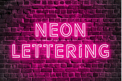 Hot Pink Neon Light PNG Alphabet Clipart