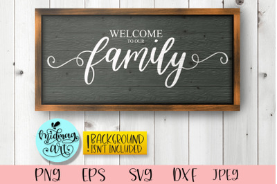 Welcome to our family sign svg, home decor svg