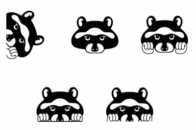 peeking raccoon svg, clipart, png, dxf logo